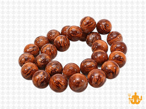 10mm Chrysanthemum round beads 15.5" natural [10r16]