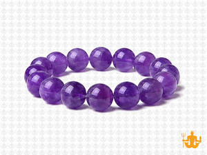 10mm Natural Brazil Amethyst Round Bead 15.5" [b4m1]