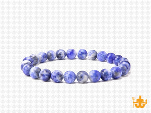 6mm Sodalite Elastic Bracelet 7.5" natural [b2r24]