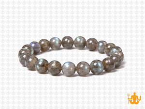 8mm Labradorite Elastic Bracelet 7.5" natural [b3r40]