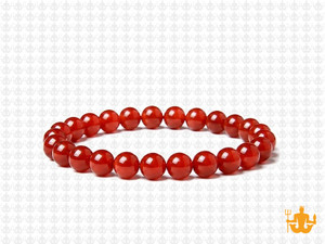 6mm Red Agate Elastic Bracelet 7.5" heated [b2f10]