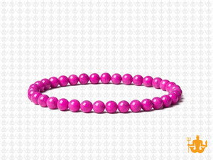 4mm Pink Magnesite Elastic Bracelet 7.5" [b1tf]