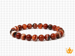 6mm Botswana Agate Elastic Bracelet 7.5" natural [b2f27]