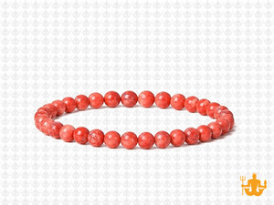 4mm Coffee Magnesite Elastic Bracelet 7.5" [b1tc]