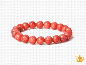 8mm Coffee Magnesite Elastic Bracelet 7.5" [b3tc]
