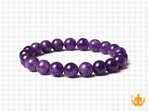 8mm Purple Agate Elastic Bracelet 7.5" dyed [b3f14]