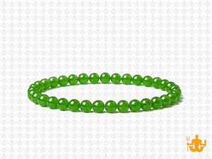 4mm Green Agate Elastic Bracelet 7.5" dyed [b1f13]