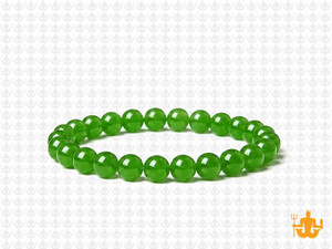 6mm Green Agate Elastic Bracelet 7.5" dyed [b2f13]