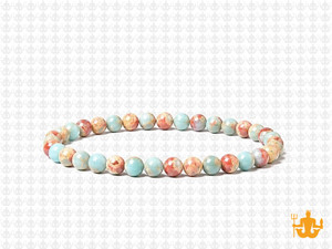 4mm Red Brown Amazonite Elastic Bracelet 7.5" natural [b1r42]