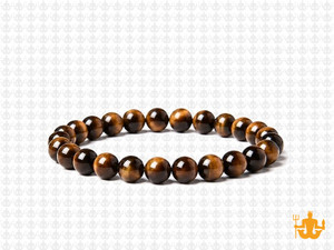 6mm Yellow Tiger Eye Elastic Bracelet 7.5" A Grade natural [b2g3y]