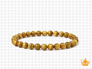 4mm Honey Tiger Eye Elastic Bracelet 7.5" dyed [b1g3h]