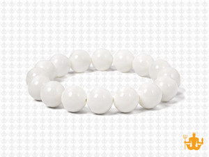 10mm White Obsidian Elastic Bracelet 7.5" natural [b4b98]