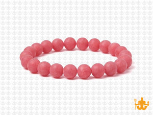 8mm Matte Cherry Quartz Elastic Bracelet 7.5" synthetic [b3a41m]