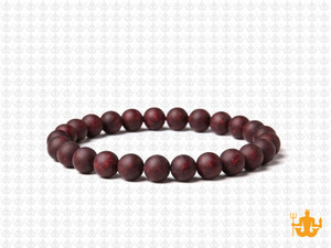 6mm Matte Poppy Jasper Elastic Bracelet 7.5" natural [b2b22m]