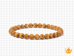 4mm Matte Gold Lace Agate Elastic Bracelet 7.5" natural [b1c29m]