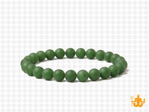 6mm Matte BC Color Jade Elastic Bracelet 7.5" dyed [b2c48m]