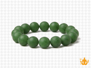 10mm Matte BC Color Jade Elastic Bracelet 7.5" dyed [b4c48m]