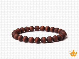 6mm Matte Red Tiger Eye Elastic Bracelet 7.5" natural [b2d6m]