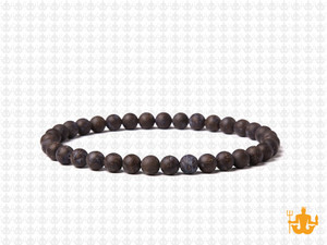 4mm Matte Bronzite Elastic Bracelet 7.5" natural [b1r72m]