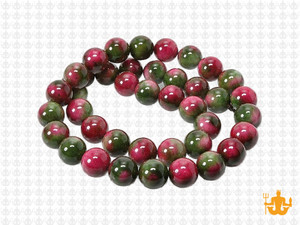 8mm Ruby Zoisite Jade Round Beads 15.5" dyed [8b94b]