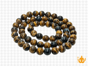 6mm Golden & Black Tiger Eye Round Beads 15.5" heated [6gyk]