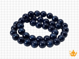 8mm Black Tiger Eye Round Beads 15.5" dyed [8g3k]
