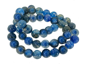 8mm Blue Spider Agate Round Beads 15.5" [8f42]