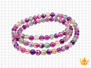 4mm Purple Fluorite Round Beads 15.5" [4b8]