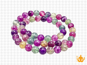 6mm Purple Fluorite Round Beads 15.5" [6b8]