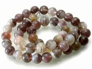12mm Brown Banded Agate Round Beads 15.5" dyed [12f25]