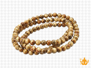 4mm Picture Jasper Round Beads 15.5" natural [4b26]