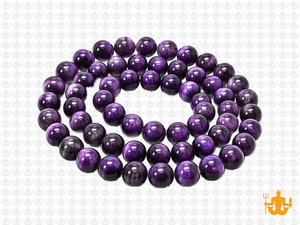 6mm Purple Tiger Eye Round Beads 15.5" dyed [6g3p]