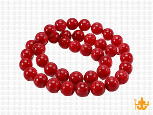 8mm Coral Quartz Round Beads 15.5" synthetic [8a77]