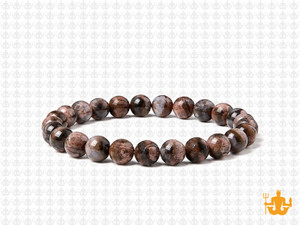 6mm Boulder Opal Elastic Bracelet 7.5" natural [b1r18]