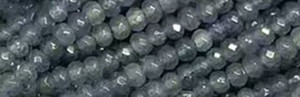 4mm Lavender Jade dyed Faceted Rondelle Beads 15.5" [v0322]