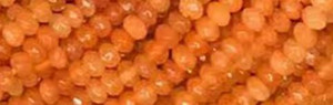 4mm Orange Jade dyed Faceted Rondelle Beads 15.5" [v0344]