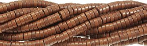 4mm Coffee Magnesite Heishi Beads t545c 15.5" [v0493]