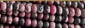 6mm Rhodonite Rondelle Beads 15.5" [v0507]