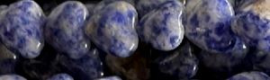 15mm Demin Lapis Heart Beads 15.5" [v0601]