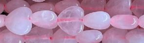 15mm Rose Quartz Heart Beads 15.5" [v0604]