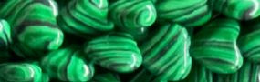 15mm Malachite synthetic Heart Beads 15.5" [v0635]