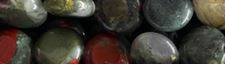 15mm Africa Blood Agate Puff Coin Beads 15.5" [v0708]