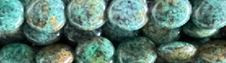15mm Africa Turquoise Puff Coin Beads 15.5" [v0724]