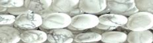 10x14mm Howlite Oval Beads 15.5" [v0812]