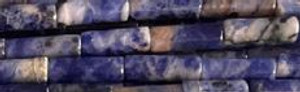4x13mm Sodalite Tube Beads 15.5" [v0906]