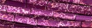 4x13mm Purple Sea Sediment Tube Beads 15.5" [v0932]