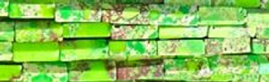 4x13mm Green Sea Sediment Cube Beads 15.5" [v1028]