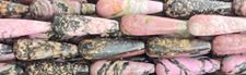 10x30mm Rhodonite Tear Beads 15.5" [v1333]