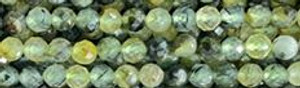 8mm Green Fire Agate Faceted Round Beads 15.5" [v1409]