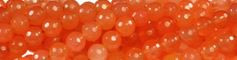 8mm Peach Jade dyed Faceted Round Beads 15.5" [v1462]